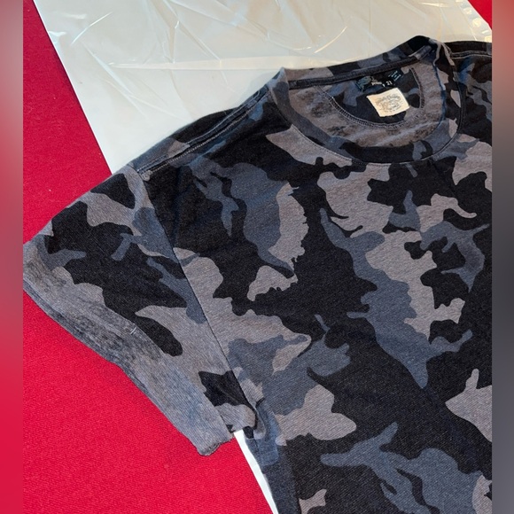 prAna CAMO Black Gray Shirt Rolled sleeves women 2xl Cozy-Up Pullover Casual Top - Picture 3 of 11